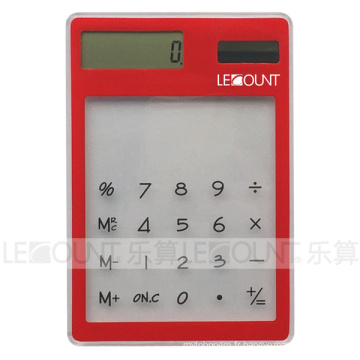 Calculatrice transparente à énergie solaire 8 chiffres (LC504A-1)